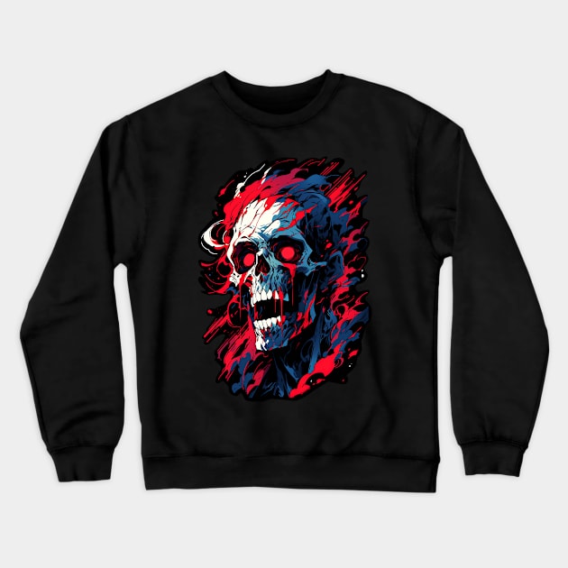 Crazy zombie Crewneck Sweatshirt by Wrap Shop